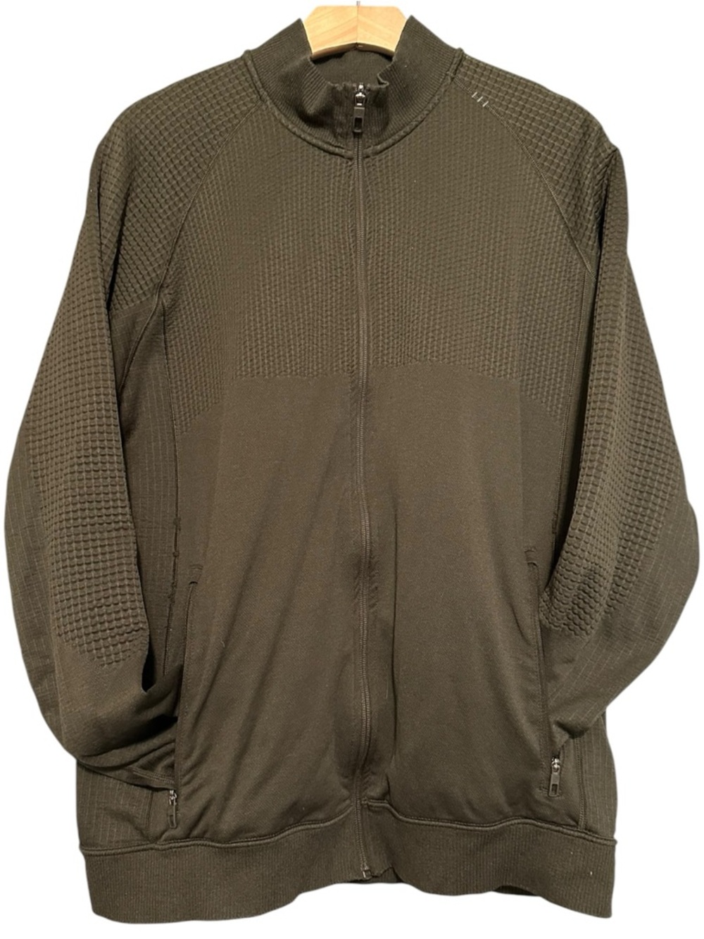 Lululemon Men’s Size XL Olive Green Engineered Warmth Full Zip Activewear Jacket - Picture 2 of 8